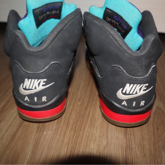 Black and Purple Jordan 4s - Picture 3 of 5